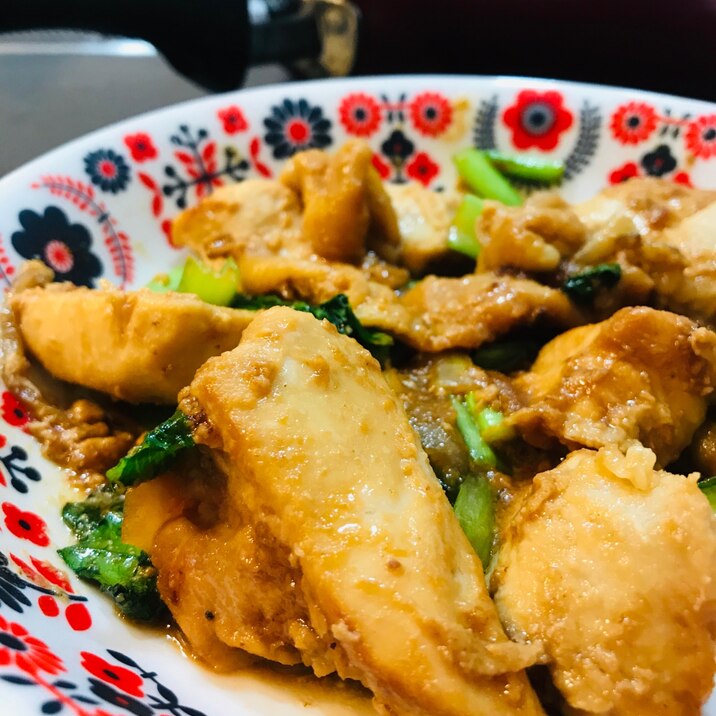 ヘルシーだけどこってり!鶏むね味噌マヨ